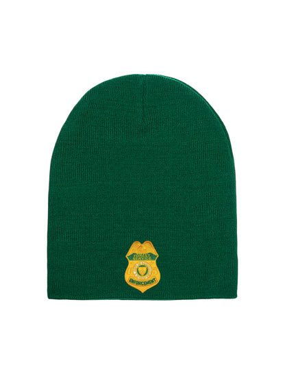 USFS ENFORCEMENT BADGE SKULL KNIT BEANIE