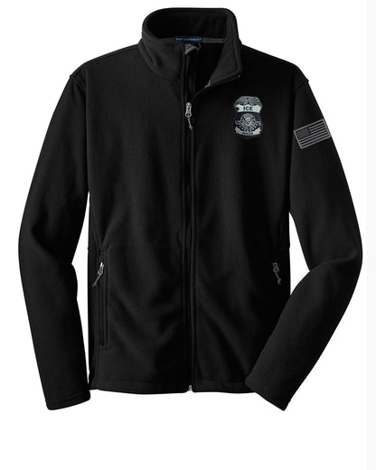 MEN'S ICE OFFICER BADGE FLEECE FULL ZIP JACKET-F217