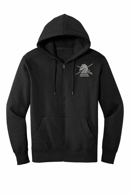 ICE FUGITIVE OPS (NO TEXT) EMBROIDERED ON FULL ZIP HOODED SWEATSHIRT-DT1103