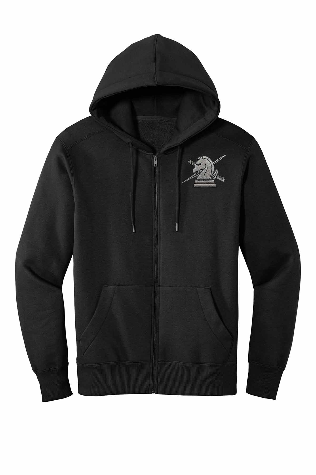 ICE FUGITIVE OPS (NO TEXT) EMBROIDERED ON FULL ZIP HOODED SWEATSHIRT-DT1103
