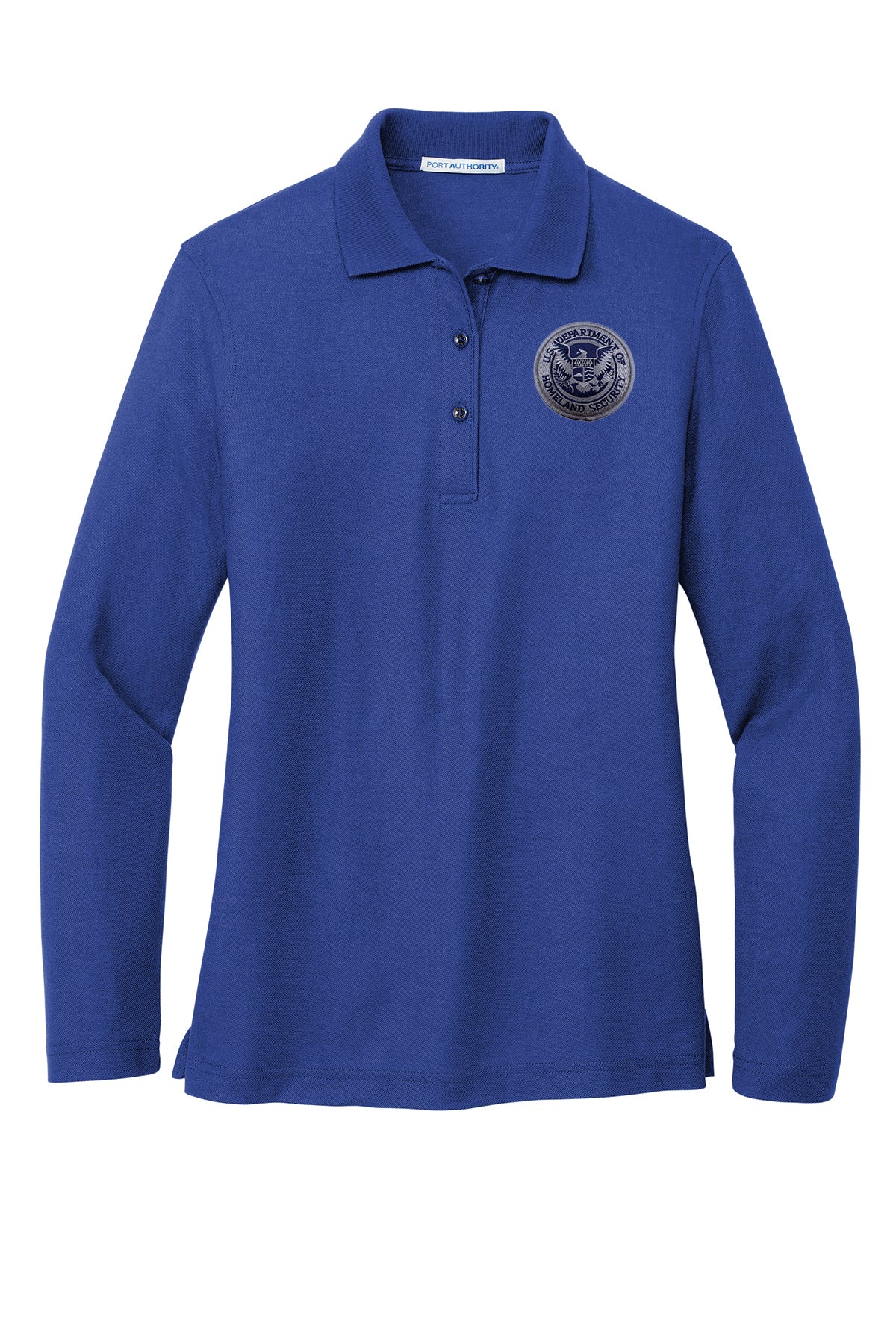 WOMEN'S DHS SEAL LONG SLEEVE PORT AUTHORITY POLO - L500LS