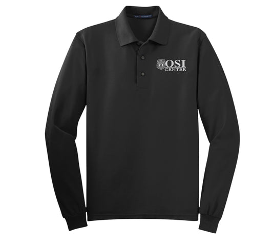 MEN'S OSI CENTER LOGO LONG SLEEVE PORT AUTHORITY POLO - K500LS