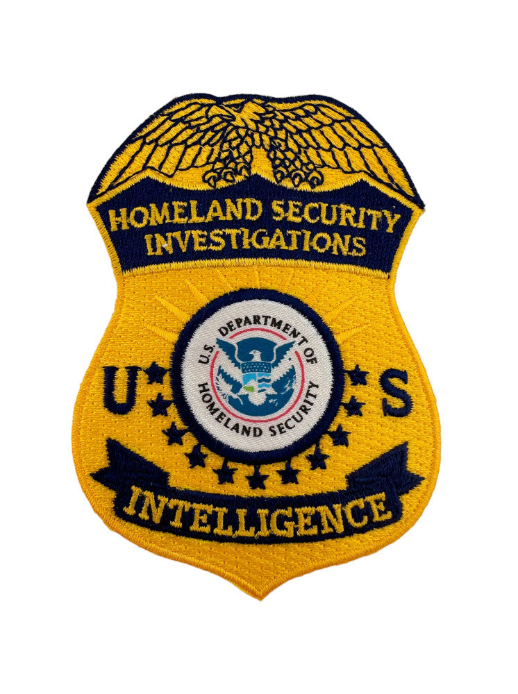 HSI INTELLIGENCE BADGE PATCH GOLD 3 3/4 INCH – Sally's Cop Shop