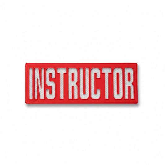 PVC INSTRUCTOR BACK PANEL 11"X4" RED/REFLECTIVE