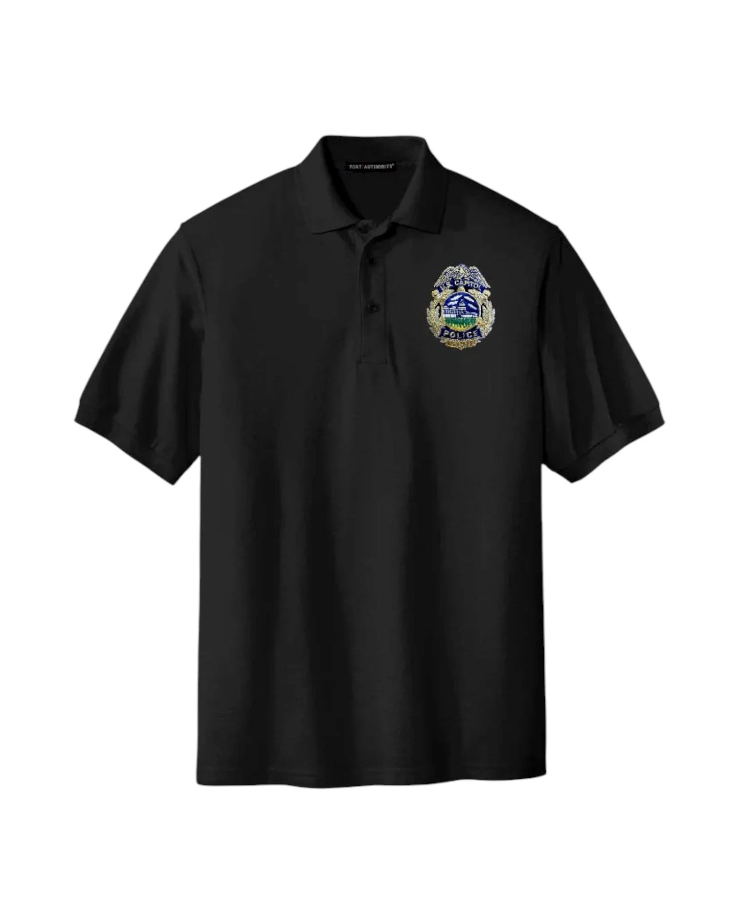 MEN'S USCP BADGE W/ FLAG ON SLEEVE PORT AUTHORITY POLO - K500