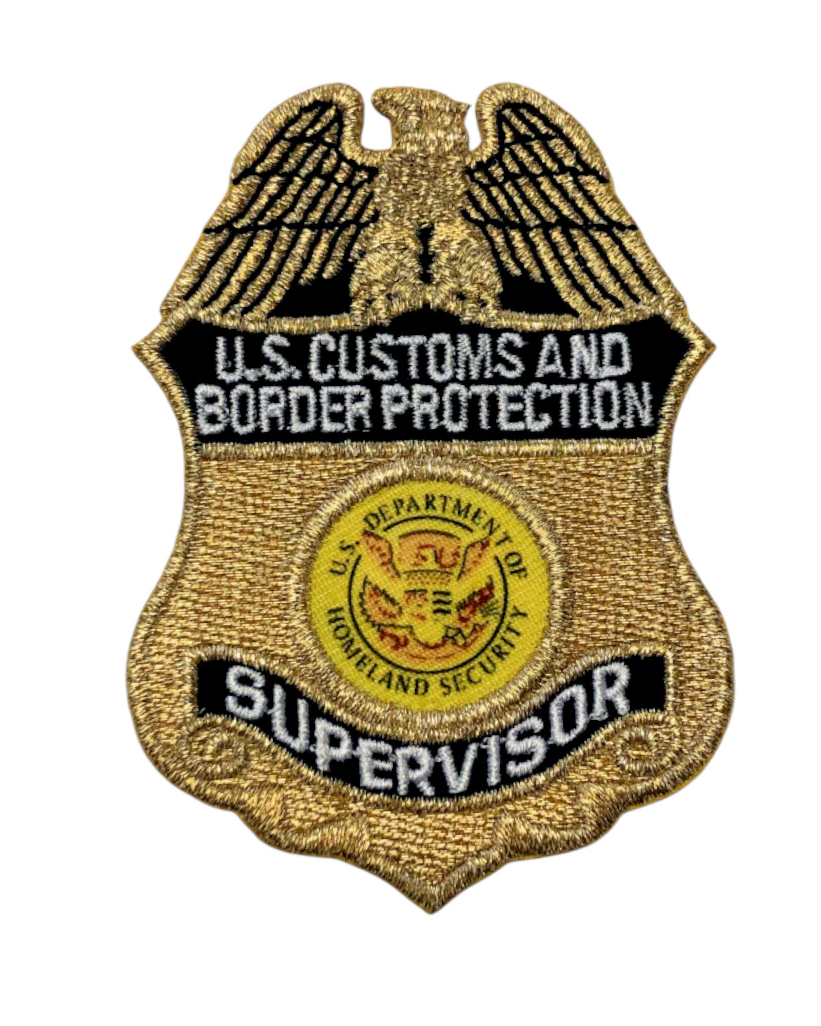 CBP SUPERVISOR METALLIC GOLD BADGE PATCH – Sally's Cop Shop