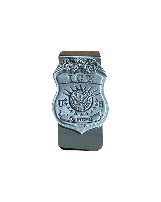 ICE OFFICER PEWTER MONEY CLIP
