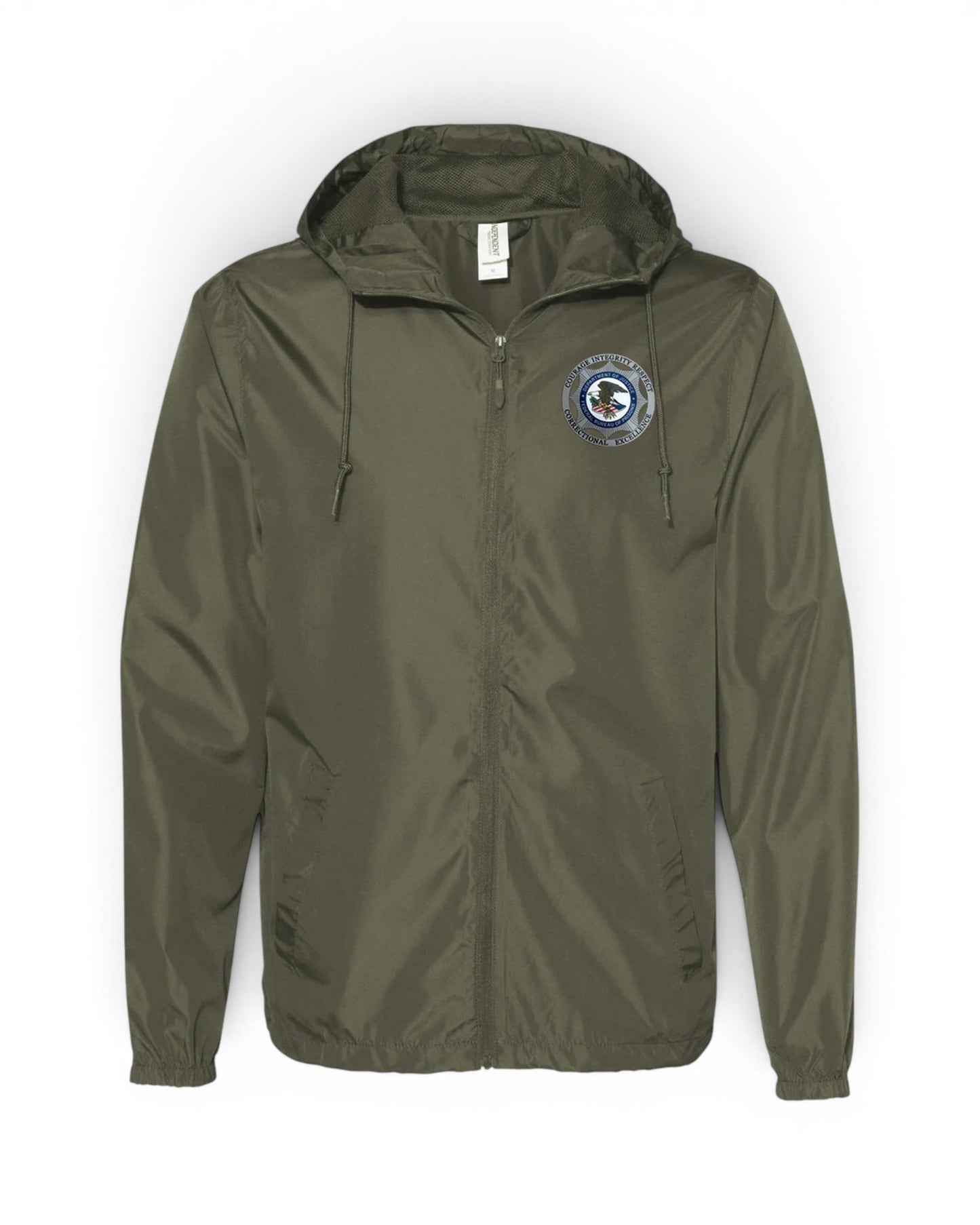 INDEPENDENT TRADING LIGHTWEIGHT WINDBREAKER FULL-ZIP JACKET W/ BOP BADGE PRINTED