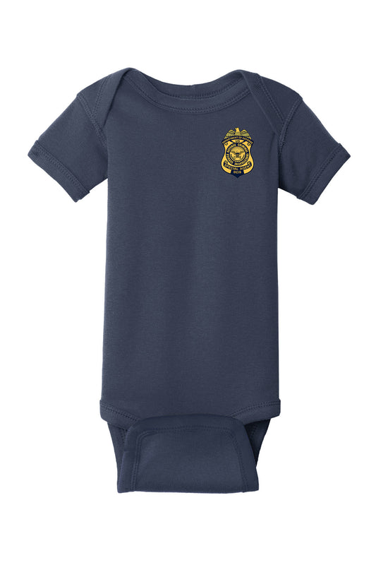 INFANT ONESIE WITH JUNIOR DCIS BADGE