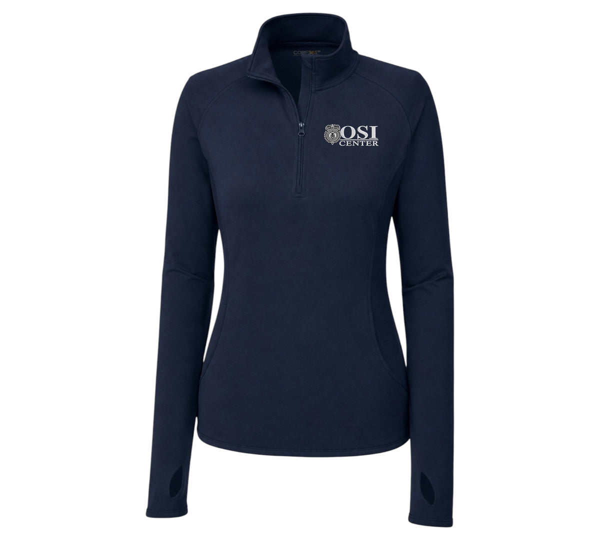 WOMEN'S OSI CENTER LOGO 1/4 ZIP PULLOVER SPORT-TEK SPORT WICK STRETCH LST850