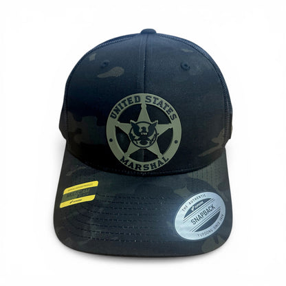 USMS PVC STAR W/ OD/BLACK PVC FLAG ON LEFT SIDE YP CLASSIC HAT-STC39