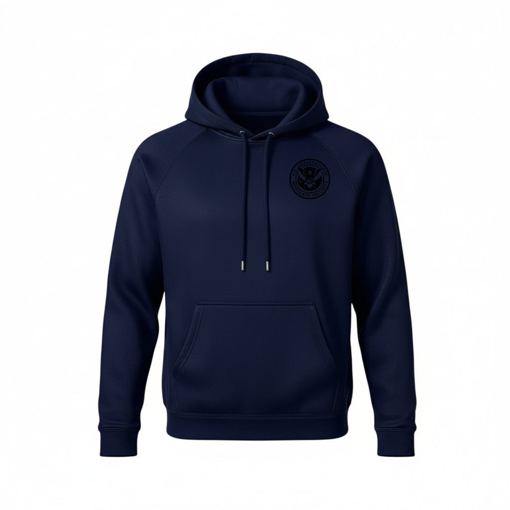 PRINTED DHS SEAL ON WICKING HOODED PULLOVER F244