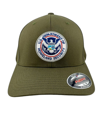 DHS SEAL EMBROIDERED FLEXFIT HAT
