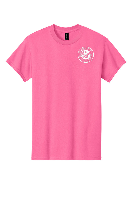 PRINTED DHS SEAL ON AGENCY RAID T-SHIRT GILDAN HEAVY COTTON 5000