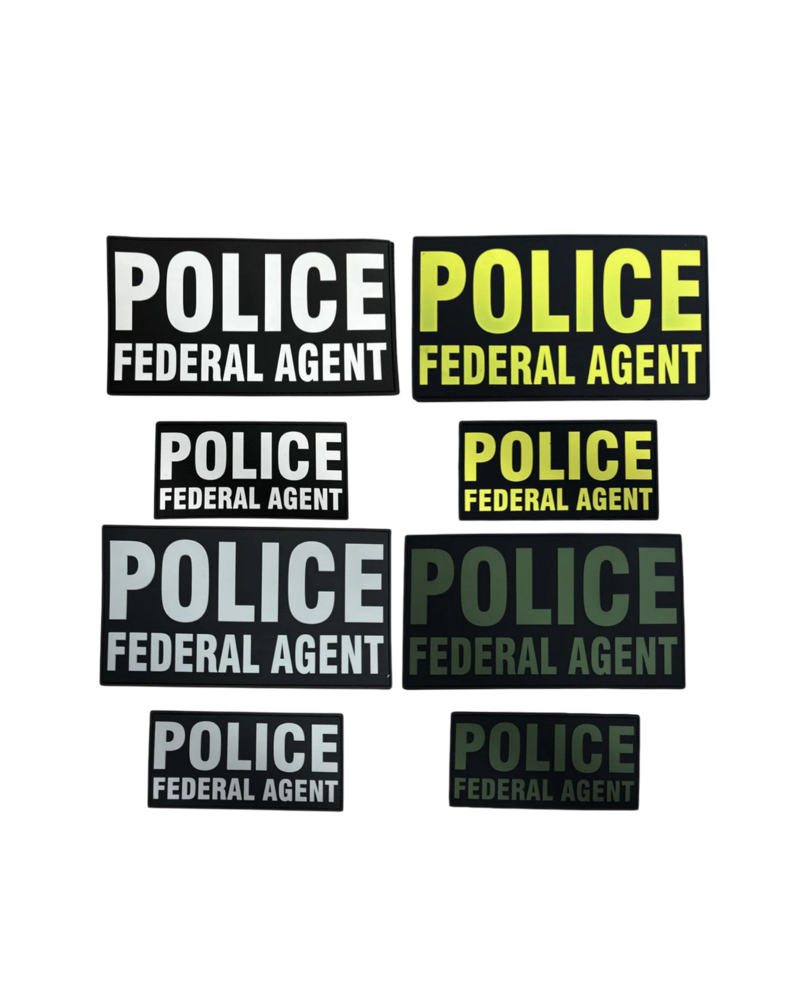 Agent Patch PVC POLICE FEDERAL AGENT PATCH SET (MORE COLORS AVAILABLE) – Sally's ...