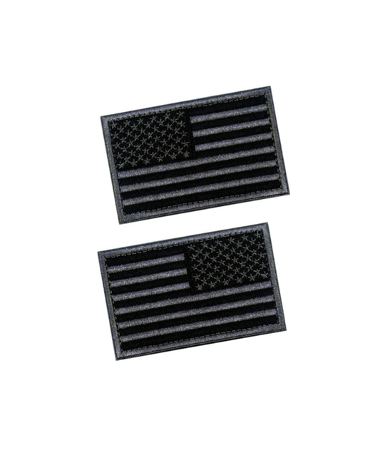 U.S. FLAG PATCH GREY/BLACK