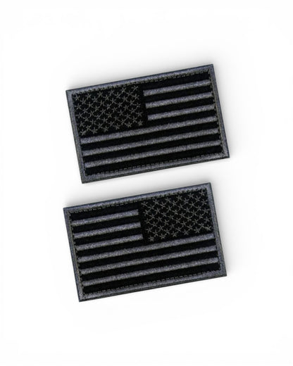 U.S. FLAG PATCH GREY/BLACK