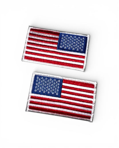 U.S. FLAG PATCH RED/WHITE/BLUE- WHITE TRIM