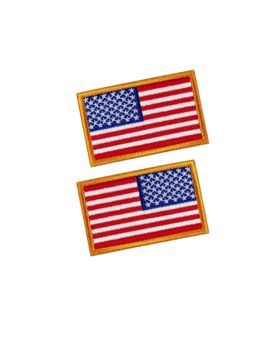 U.S. FLAG PATCH RED/WHITE/BLUE- GOLD TRIM