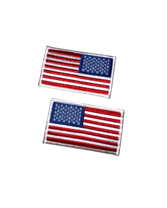U.S. FLAG PATCH RED/WHITE/BLUE- WHITE TRIM
