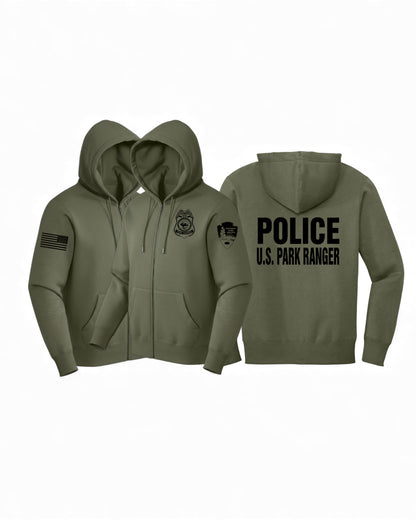 NPS PARK RANGER FULL ZIP HOODED SWEATSHIRT-DT1103