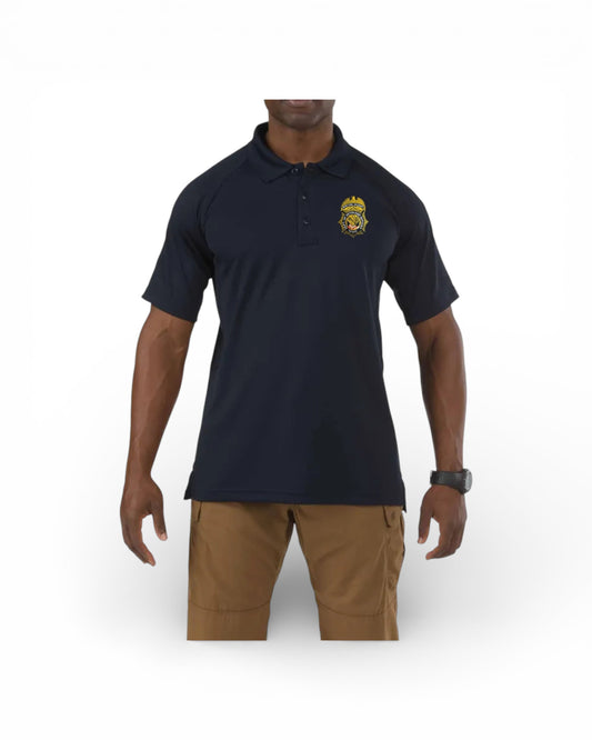 MEN'S VA OIG BADGE ON 5.11 PERFORMANCE POLO SHORT SLEEVE CLEARANCE