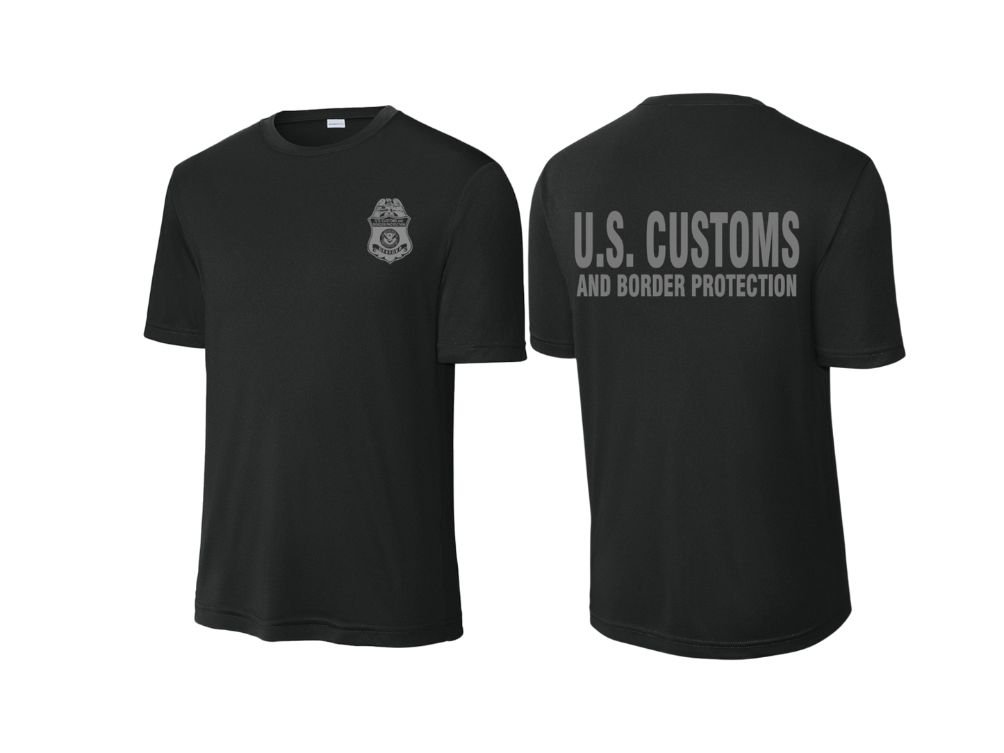 CBP OFFICER RAID WICKING T-SHIRT BLACK/GREY INK-ST350