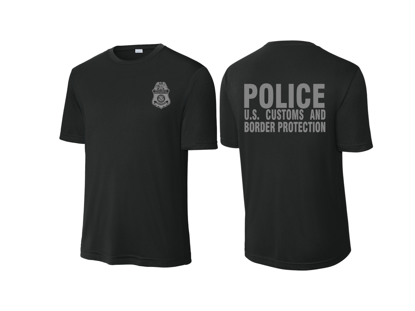 CBP OFFICER RAID WICKING T-SHIRT BLACK/GREY INK-ST350
