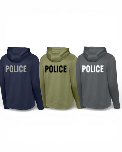 POLICE BACKPRINT SPORT-TEK SPORT-WICK HOODED PULLOVER F244