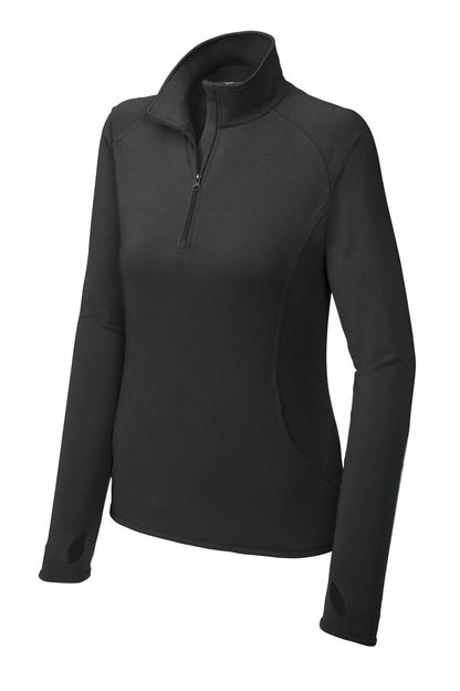WOMEN'S SPORT-TEK SPORT WICK STRETCH 1/2 ZIP PULLOVER-LST850