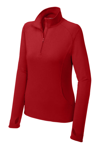 WOMEN'S SPORT-TEK SPORT WICK STRETCH 1/2 ZIP PULLOVER-LST850