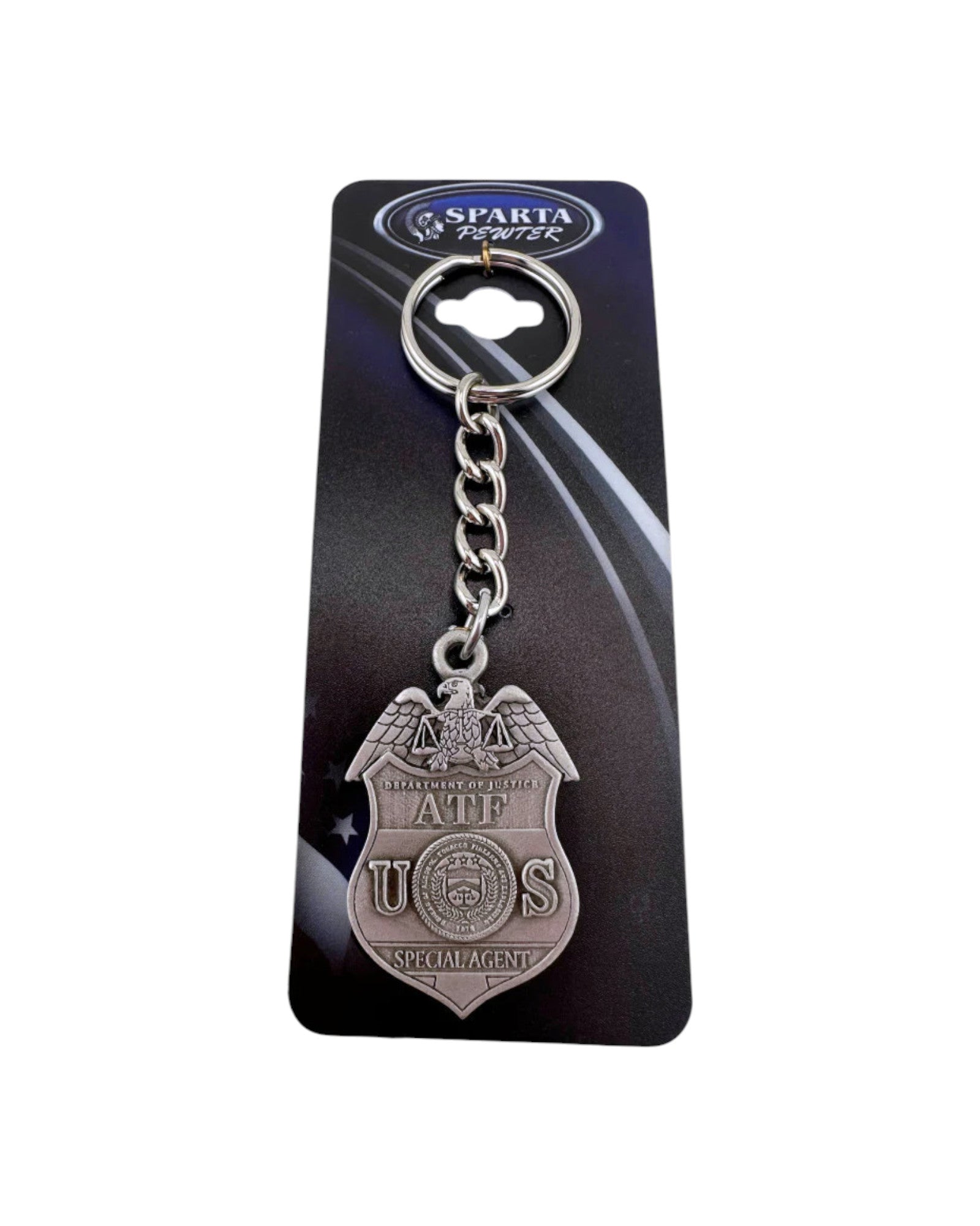 ATF PEWTER KEYCHAIN – Sally's Cop Shop