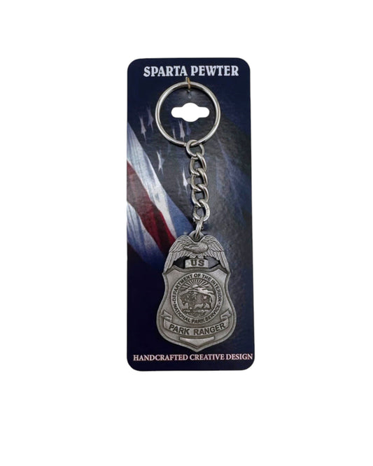 NPS PARK RANGER PEWTER KEYCHAIN