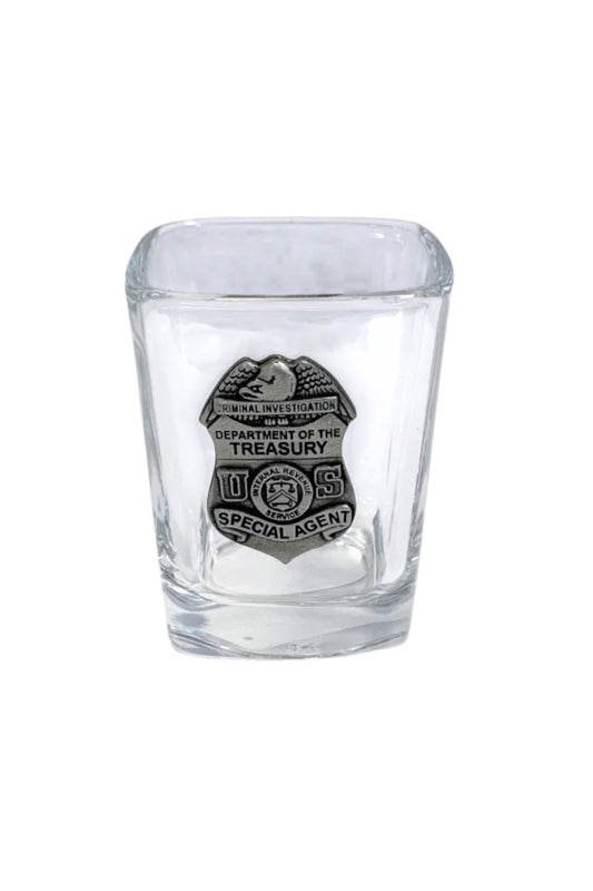 IRS SQUARE PEWTER SHOT GLASS