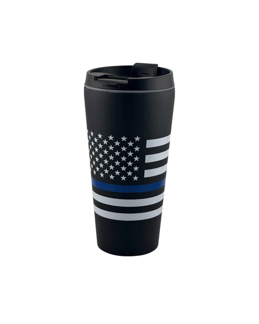 ROTHCO THIN BLUE LINE FLAG TRAVEL MUG