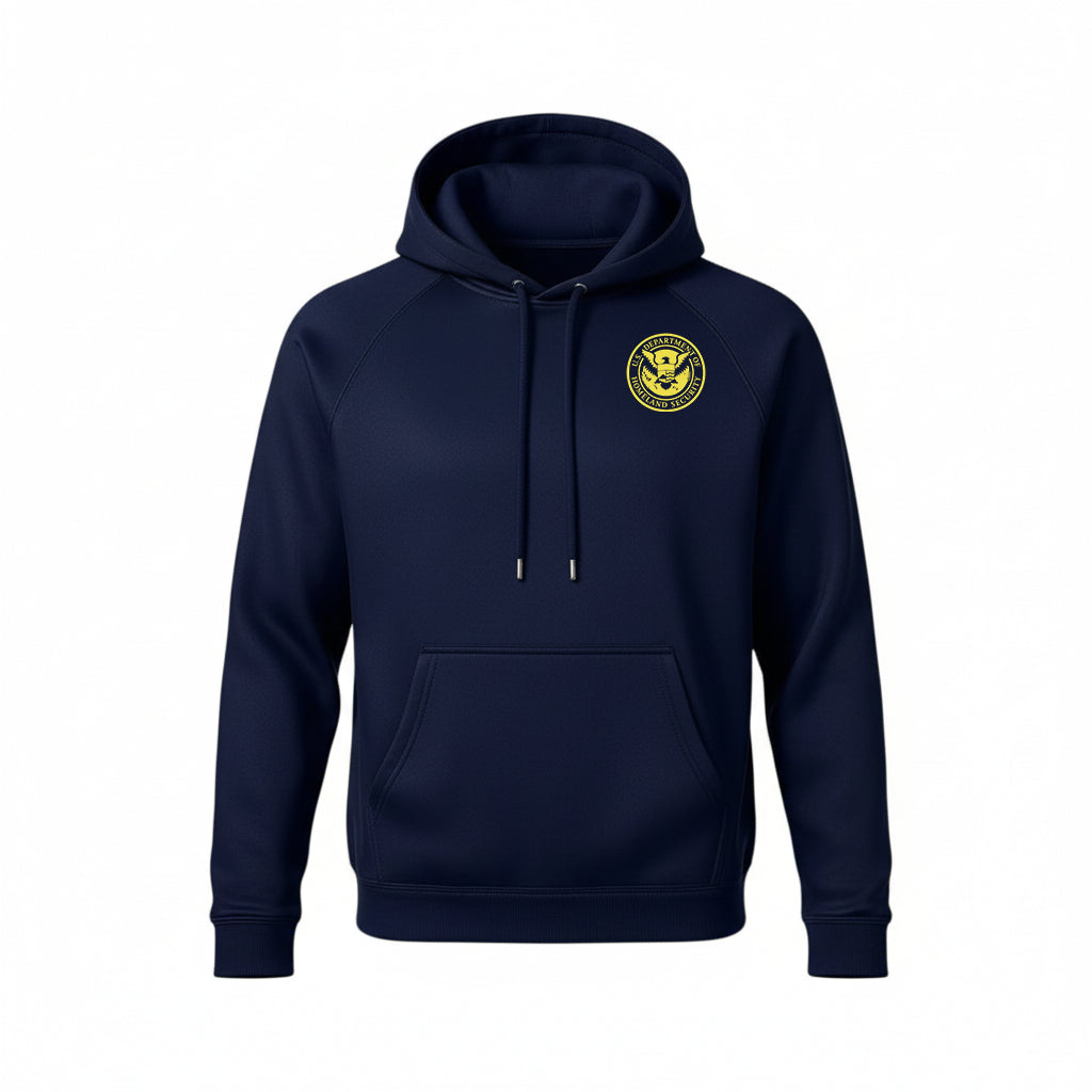 PRINTED DHS SEAL ON WICKING HOODED PULLOVER F244