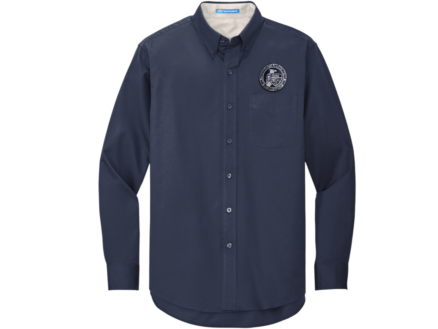 MEN'S CISA SEAL BUTTON UP DRESS SHIRT-S608