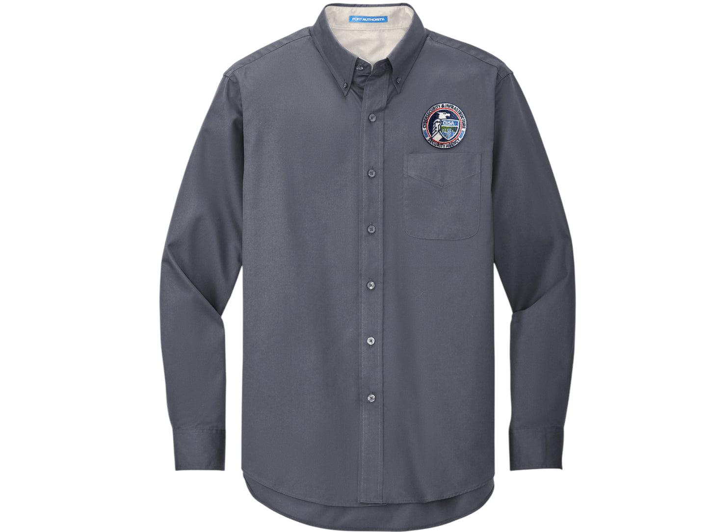 MEN'S CISA SEAL BUTTON UP DRESS SHIRT-S608