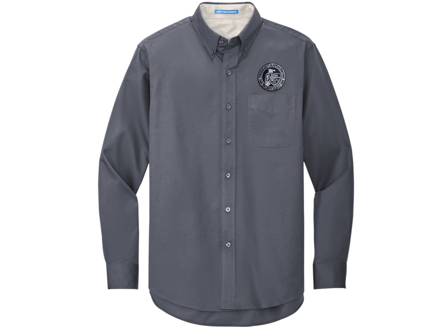 MEN'S CISA SEAL BUTTON UP DRESS SHIRT-S608