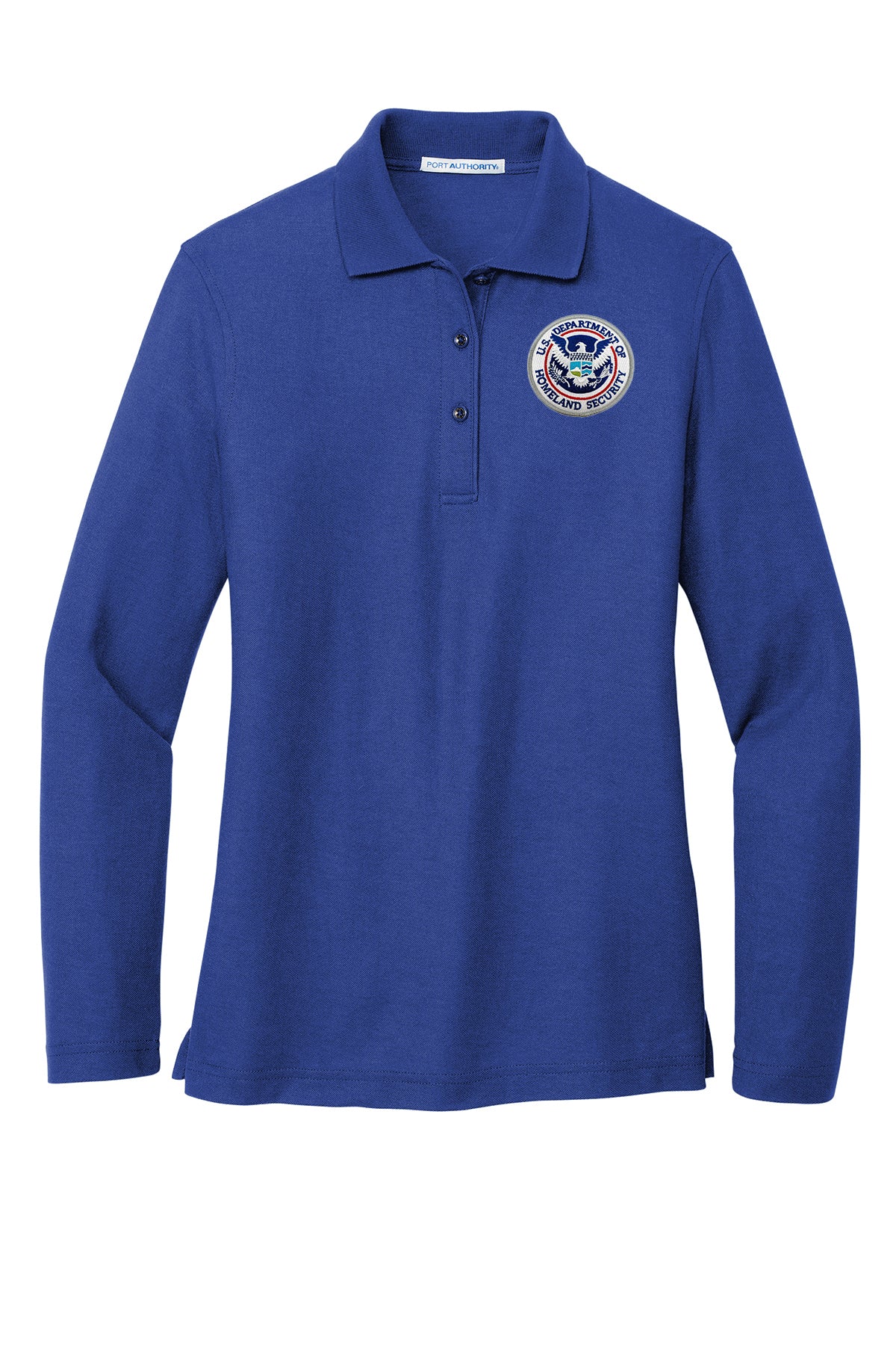 WOMEN'S DHS SEAL LONG SLEEVE PORT AUTHORITY POLO - L500LS