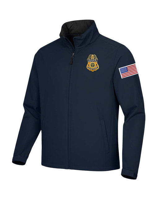CBP AIR MARINE BADGE JACKET W/ AMERICAN FLAG ON LEFT SLEEVE-MIDNIGHT NAVY