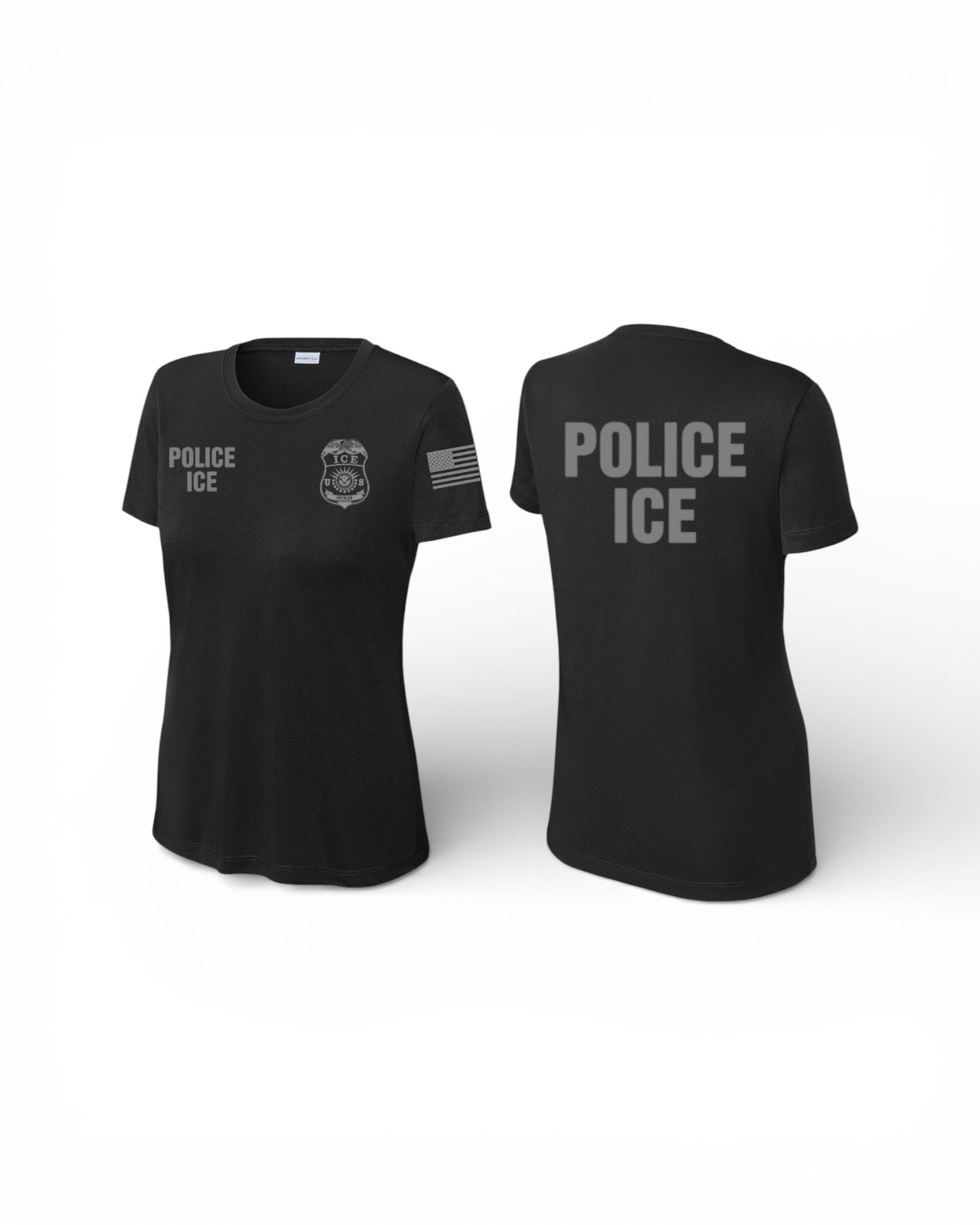 LADIES POLICE ICE RAID WICKING T-SHIRT-LST350