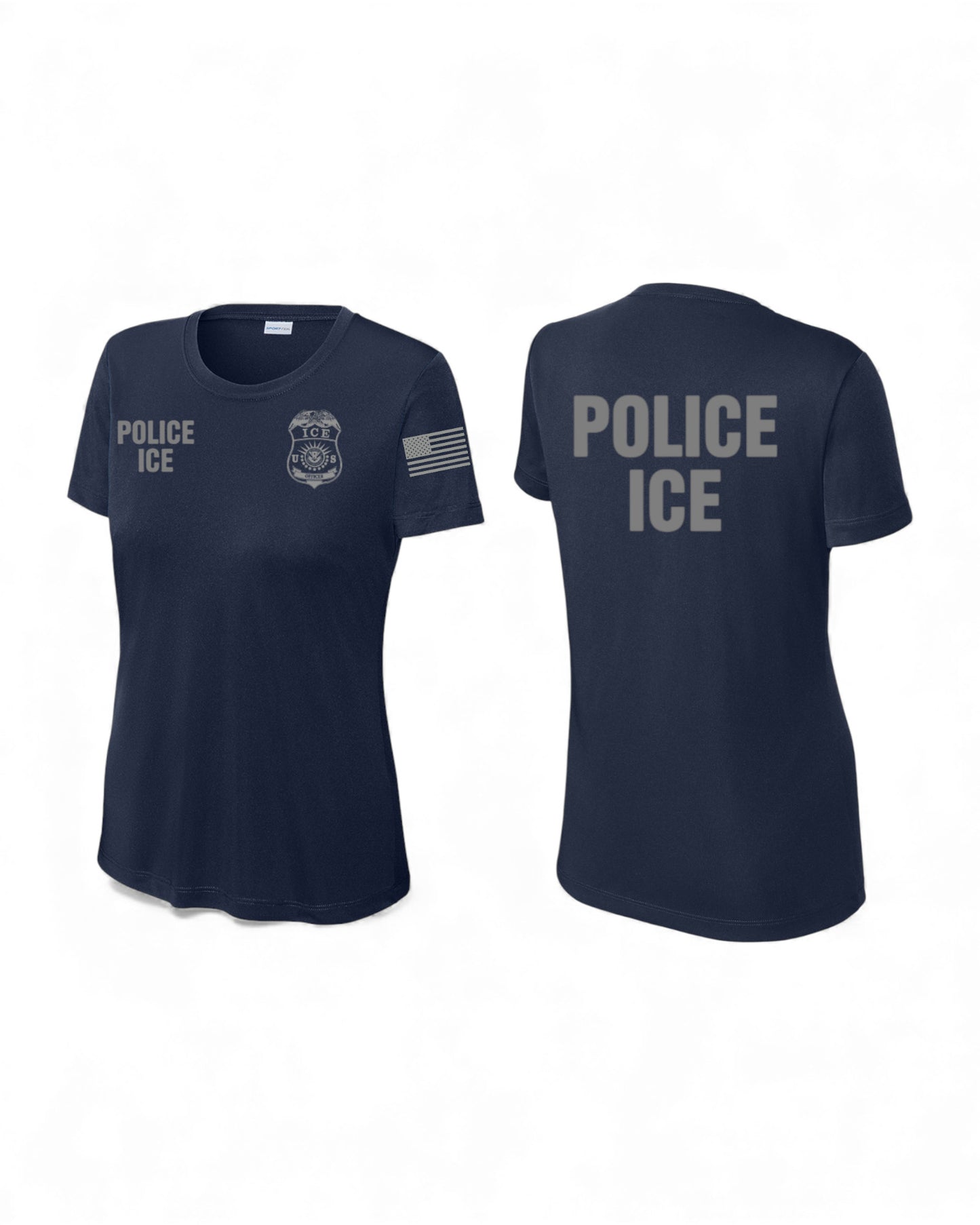 LADIES POLICE ICE RAID WICKING T-SHIRT-LST350