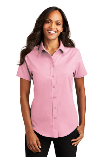 SHORT SLEEVE LADIES BUTTON SHIRT L508