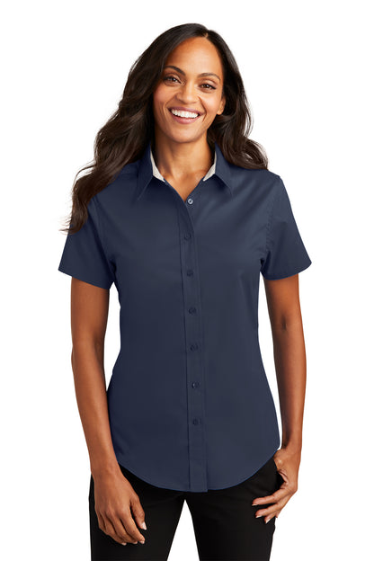 SHORT SLEEVE LADIES BUTTON SHIRT L508