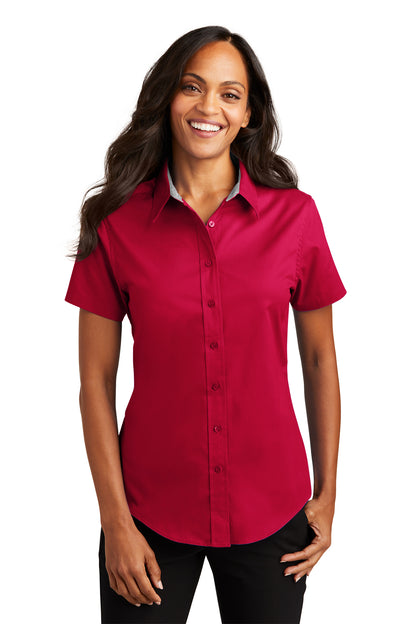 SHORT SLEEVE LADIES BUTTON SHIRT L508