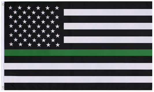 THIN GREEN LINE USA FLAG 3' x 5'