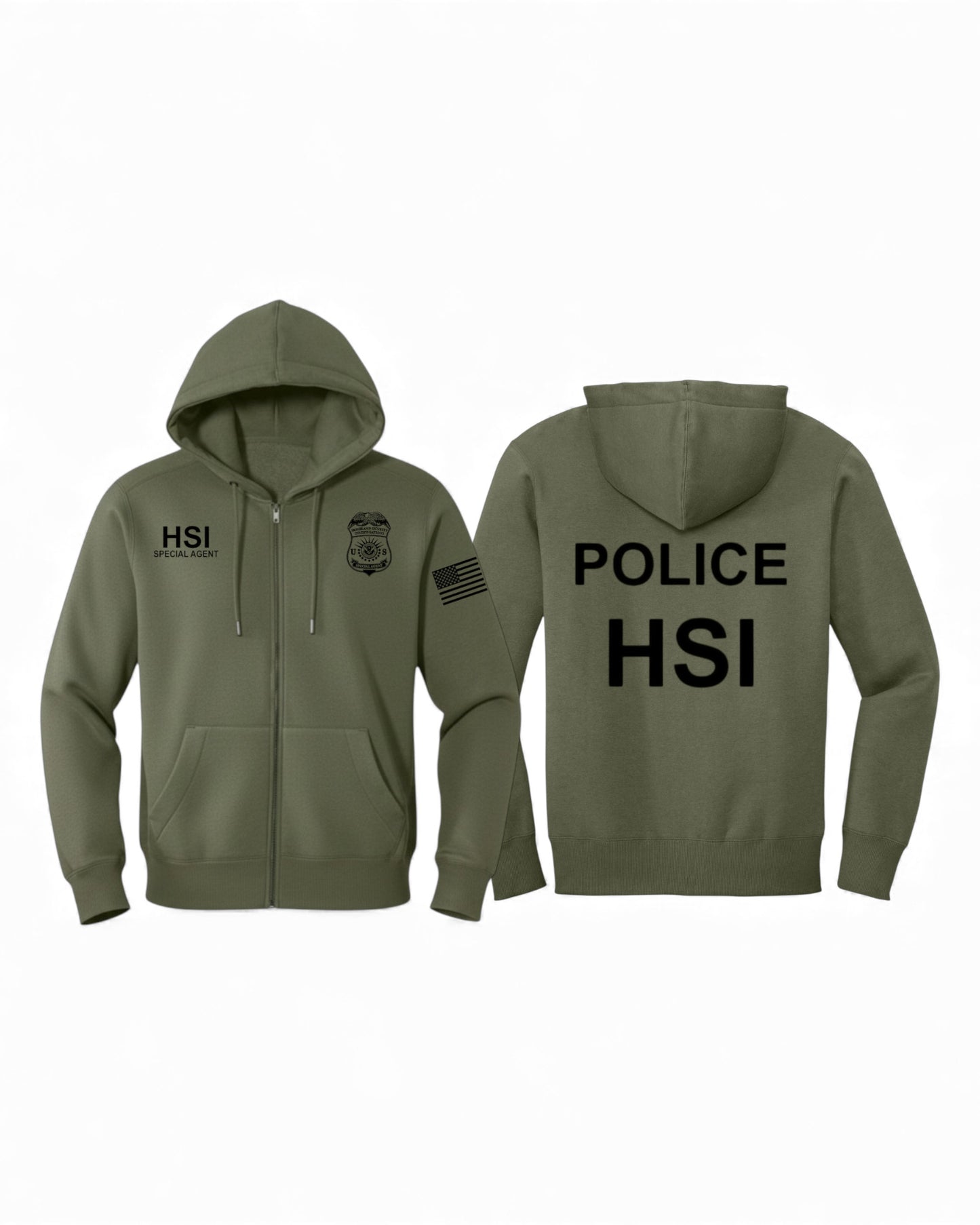 HSI SPECIAL AGENT FULL ZIP HOODED SWEATSHIRT-DT1103