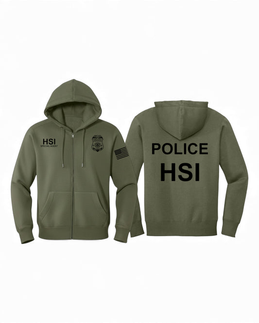 HSI SPECIAL AGENT FULL ZIP HOODED SWEATSHIRT-DT1103