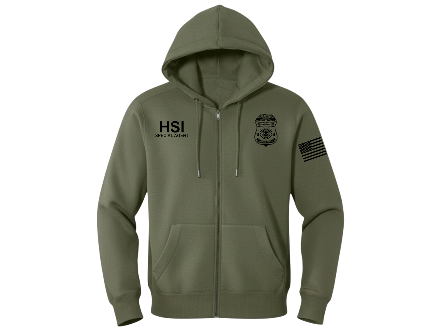 HSI SPECIAL AGENT FULL ZIP HOODED SWEATSHIRT-DT1103